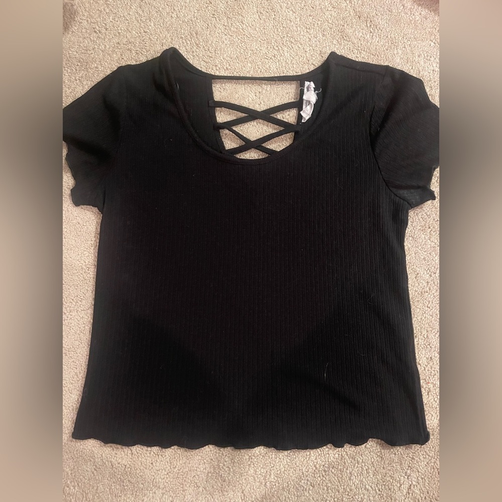 black t-shirt